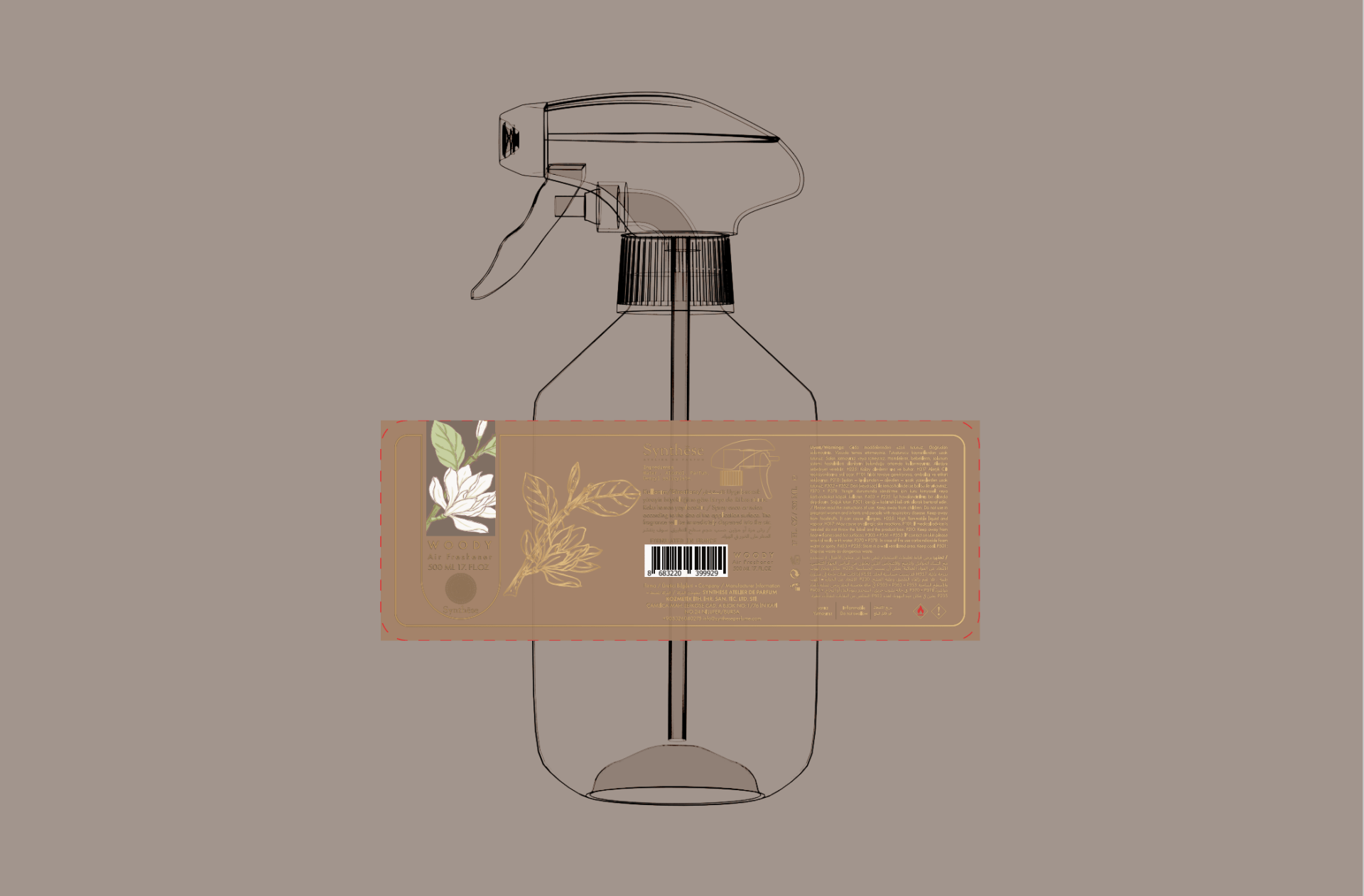 Woody Oda Spreyi 500ml | Synthese Home Fragrance – Synthese