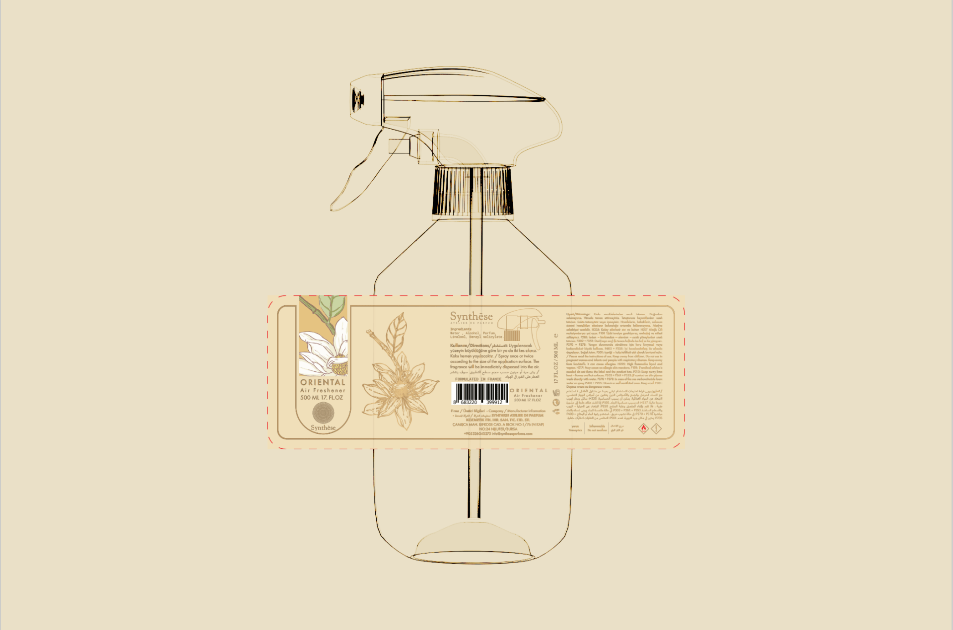 Oriental Air Freshener - Synthese Atelier de Parfum